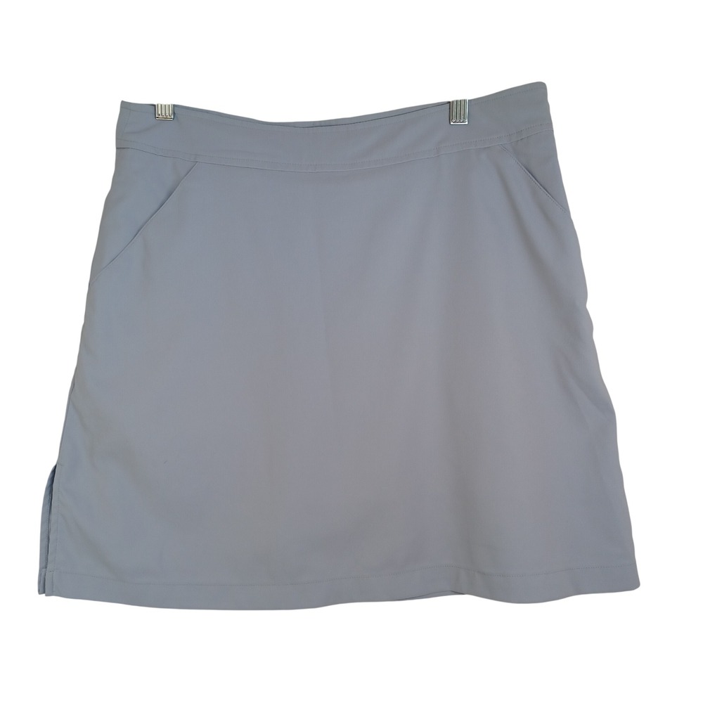 Nancy‎ Lopez Womens Golf Skort Size 10 Light Blue Grey Side Zip Active Skirt